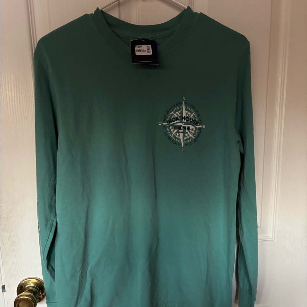 Boathouse Orlando Fla Men's Green Long Sleeve Shirt! Sz Sm new with tags!